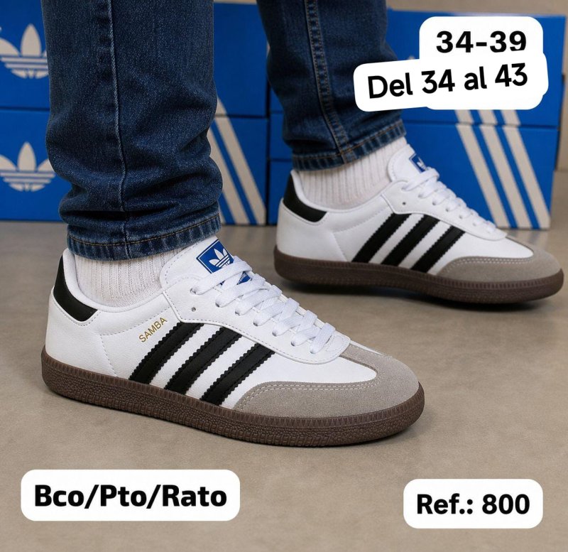 Adidas Samba gamuzadas con cuerina