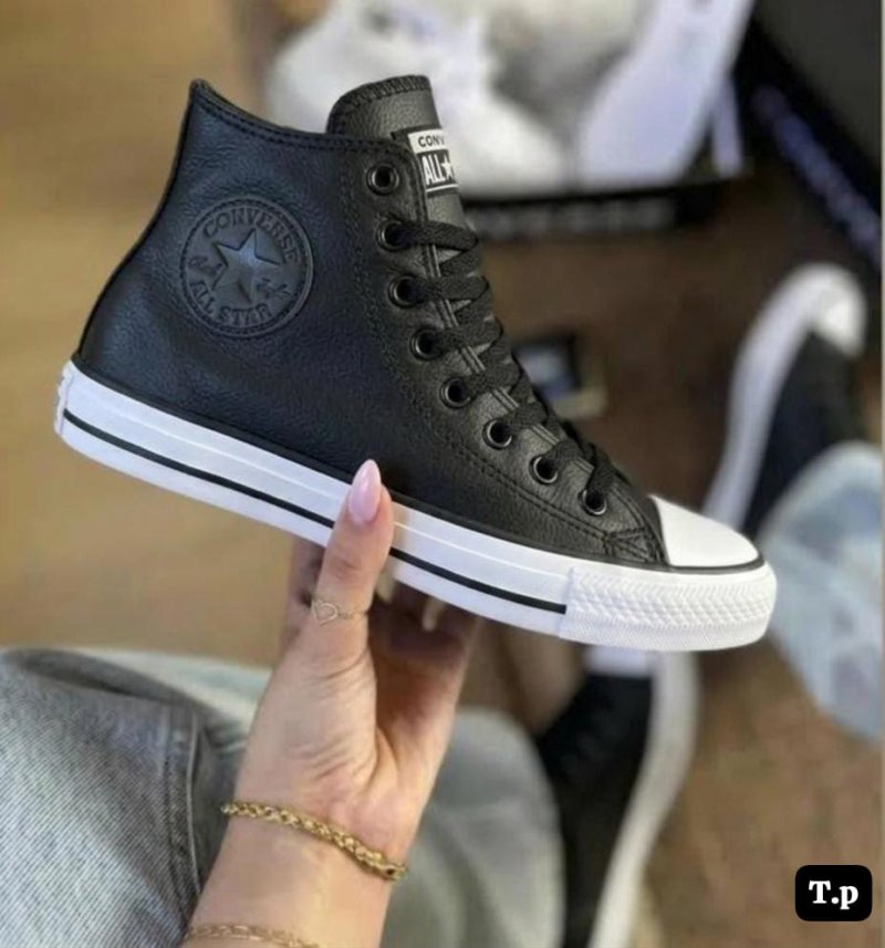 *CONVERSE    CUERO  &  LONA* *~BOTITA~*