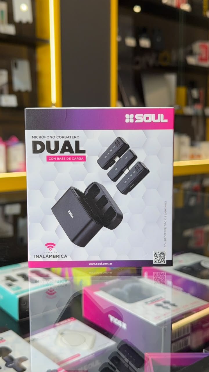 Micrófono Corbatero Inalámbrico Dual SOUL